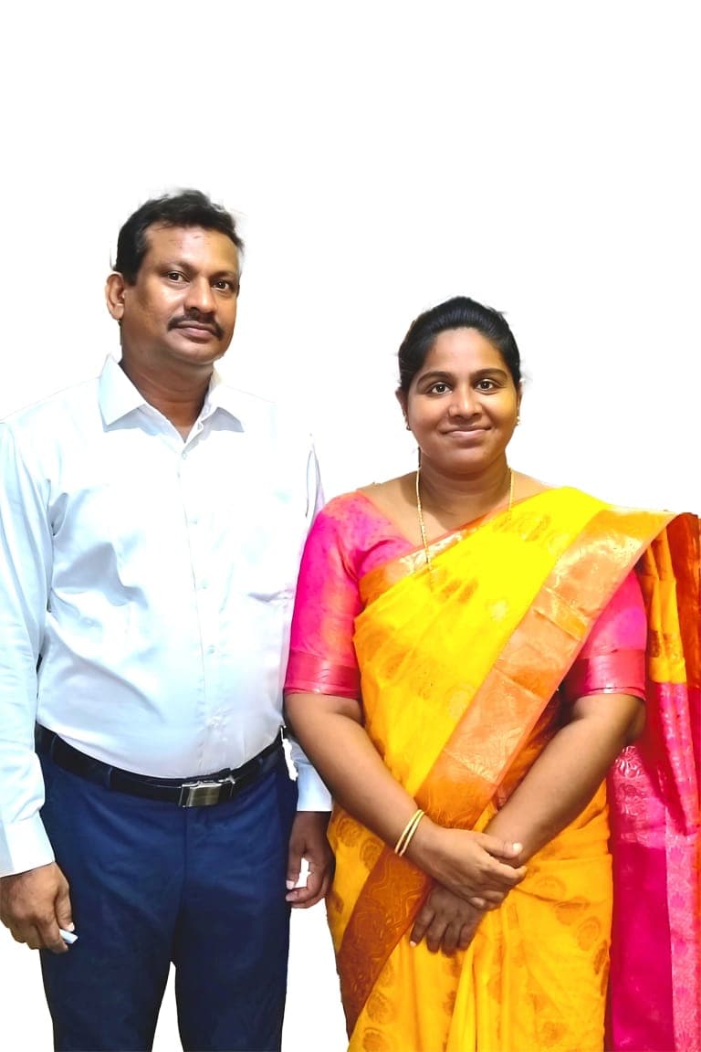 Bro. John Barnabas and Sis. Anselma John, pastors of Jesus is the Way Jebathottam